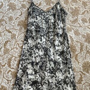 Kenneth Cole Black and Gray Floral Chemise